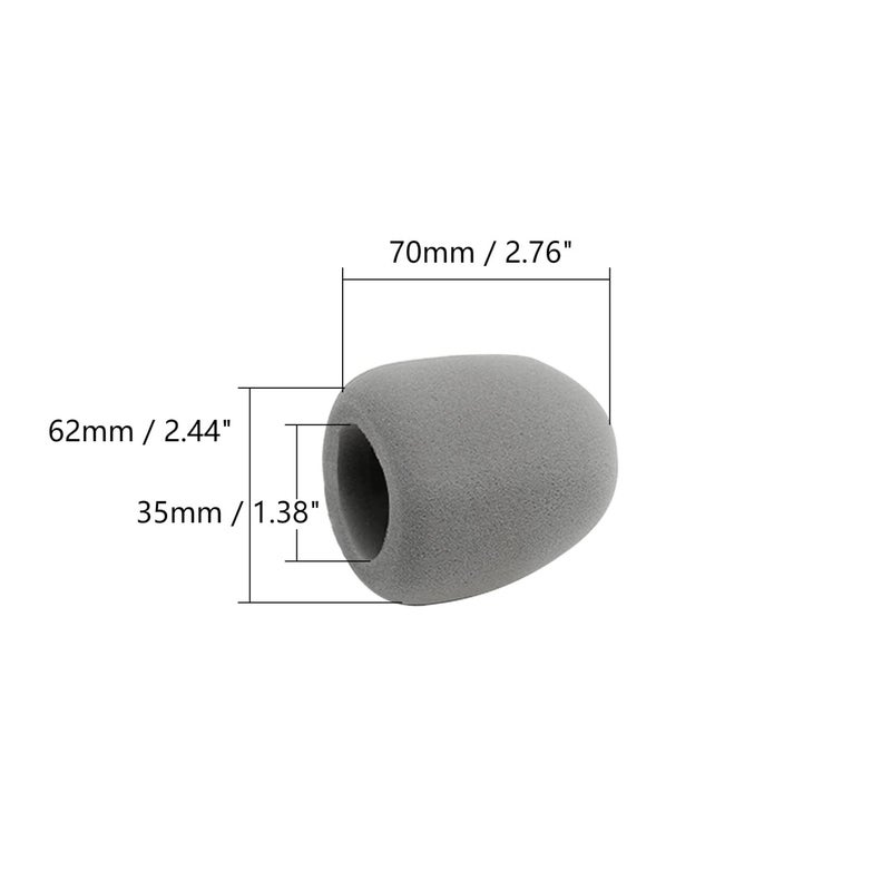 Fielect 5Pcs Microphone Cover Sponge Foam Mic Cover Handheld Microphone Windscreen Shield Protection Micro Foam Filter Gray for KTV Broadcasting - Image 2